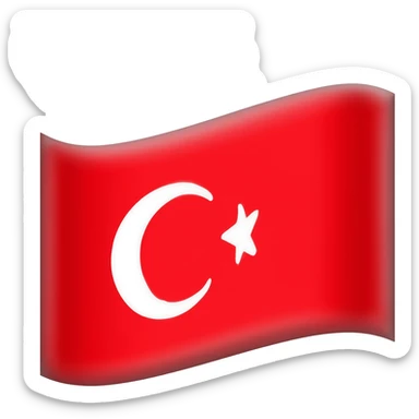 Turkish Islamic State War emoji flag sticker
