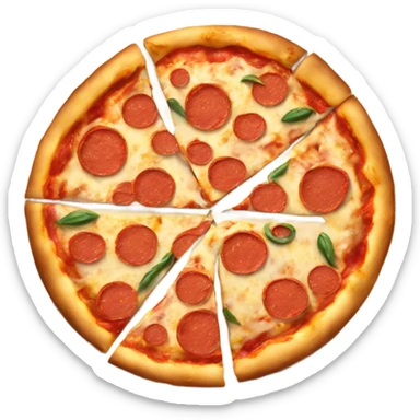 Pizza with a hun sticker