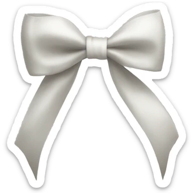 bow white sticker