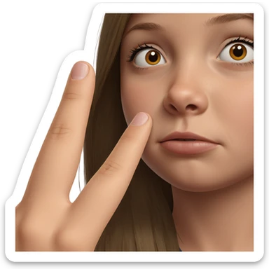 realistic portrait of girl sticker