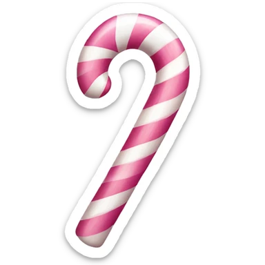 Pink and white candy cane sticker