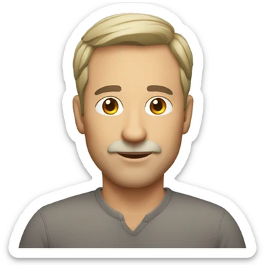 Causian middle age man sticker