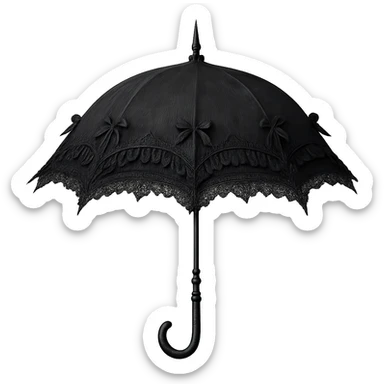 emo black umbrella sticker