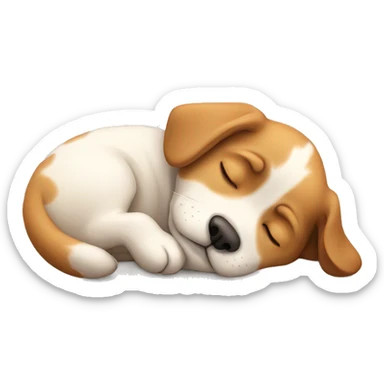 Cute dog sleeping sticker