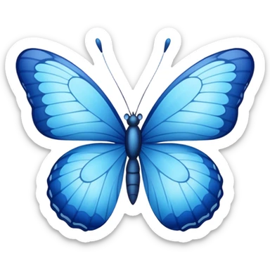 Blue butterfly emoji sticker