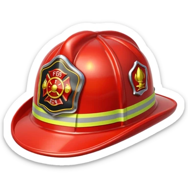 firefighter's hat sticker