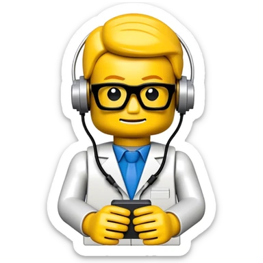 lego homme informaticien sticker