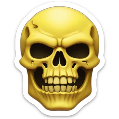 skeletor yellow skull sticker