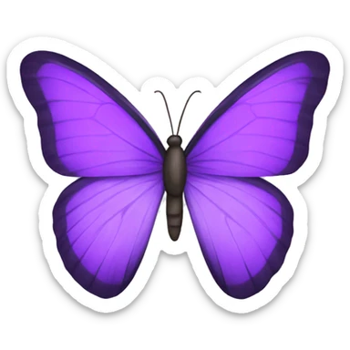 violet butterfly  sticker
