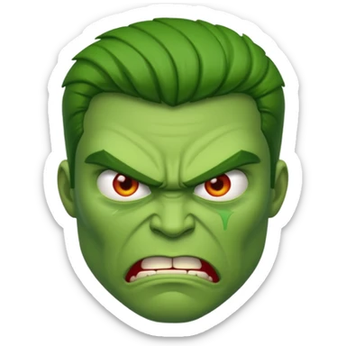 Give me a man in green who is angry sticker