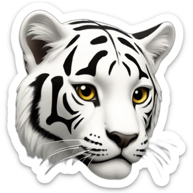 Tigre blanc et noir sticker