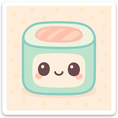 kawaii style sushi roll sticker