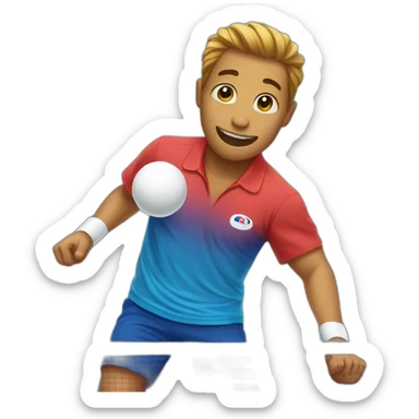 A feet playing table tennis sticker