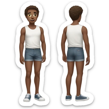 Connor in shorts sticker