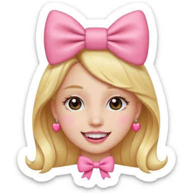 Can I have an emoji like this?😘 wearing a bow like this.🎀 sticker