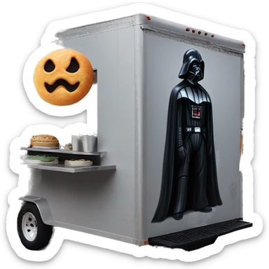 Realistic Darth Vader’s haunted dream house built on food truck  sticker