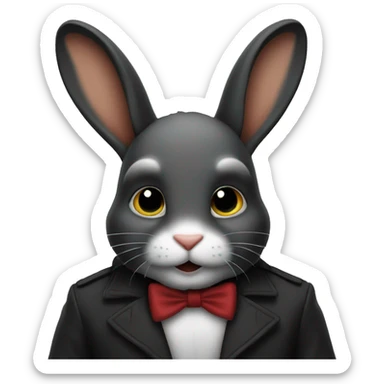 Lapin noir sticker