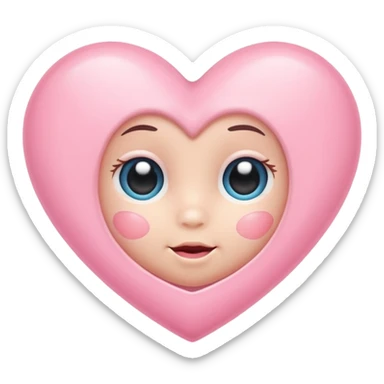 Baby pink heart sticker