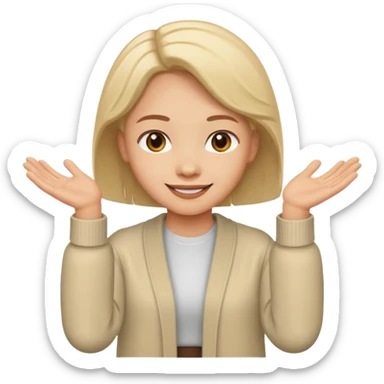 amicable shrug smiling sticker