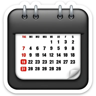 27 MAR, big calendar date sticker