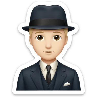 A person wearing a 1920s suit sticker