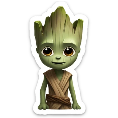 Groot like yoda sticker