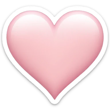 light pink heart sticker