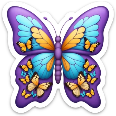 Lungs and butterflies  sticker