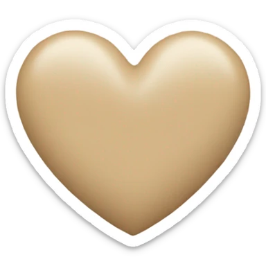 beige heart sticker