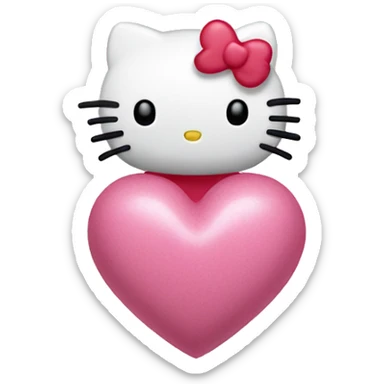 hello kitty heart sticker