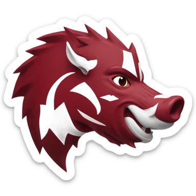 Arkansas Razorback logo sticker
