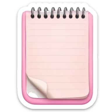 light pink notepad sticker