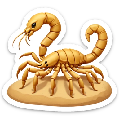 cute scorpion in dessert sticker