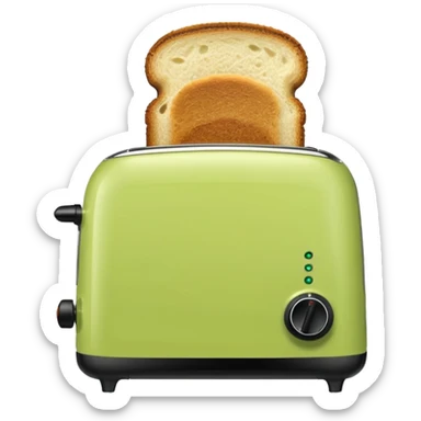 Green pistachio color toaster sticker