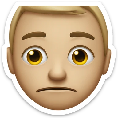 Face giving a stank eye sticker