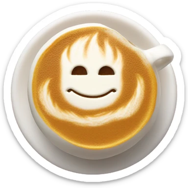 Pumpkin chai latte with foam sticker