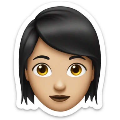 black dress pokerface sticker