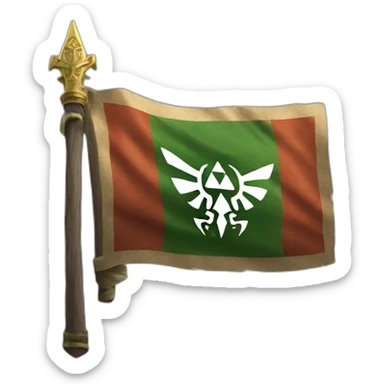 Hyrule Kingdom Flag waving From Twilight Princess sticker
