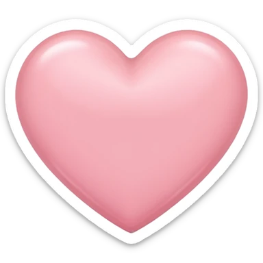A cute light pink heart sticker