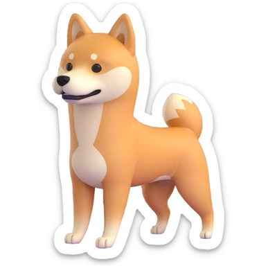 shiba inu skinny sticker