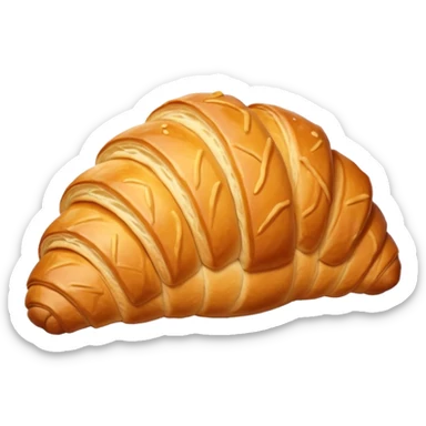 Croissant cartoon sticker
