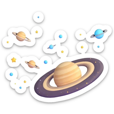 Milky Way Galaxy with swirling stars sticker