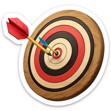 target with dart sticker