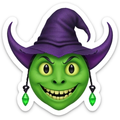 create Oogie boogie From nightmare before Christmas,maleficent and elphaba emoji from wicked. As Emojis that don’t already exists. sticker