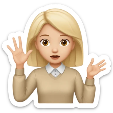 A girl teaching words..so i need a girl position like she us teaching..like real speaking  sticker