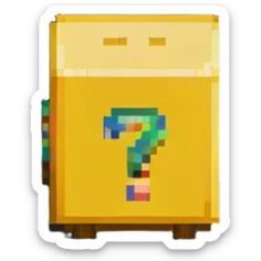 Super Mario question block sticker