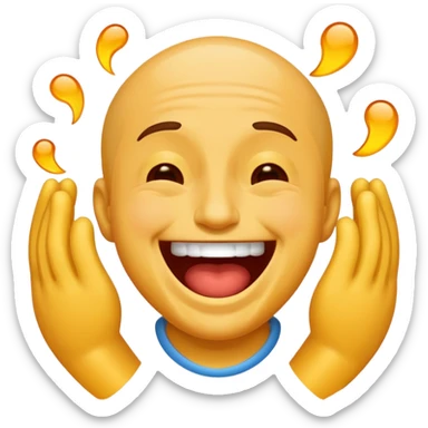 man laughing from soul, hardest laugh ever sticker