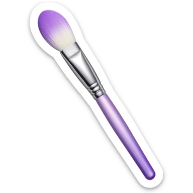 Skinny White to light purple metallic ombré makeup brush  sticker