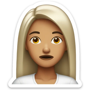 Annoyed woman sticker