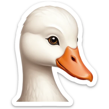 A goose doing skin care sticker